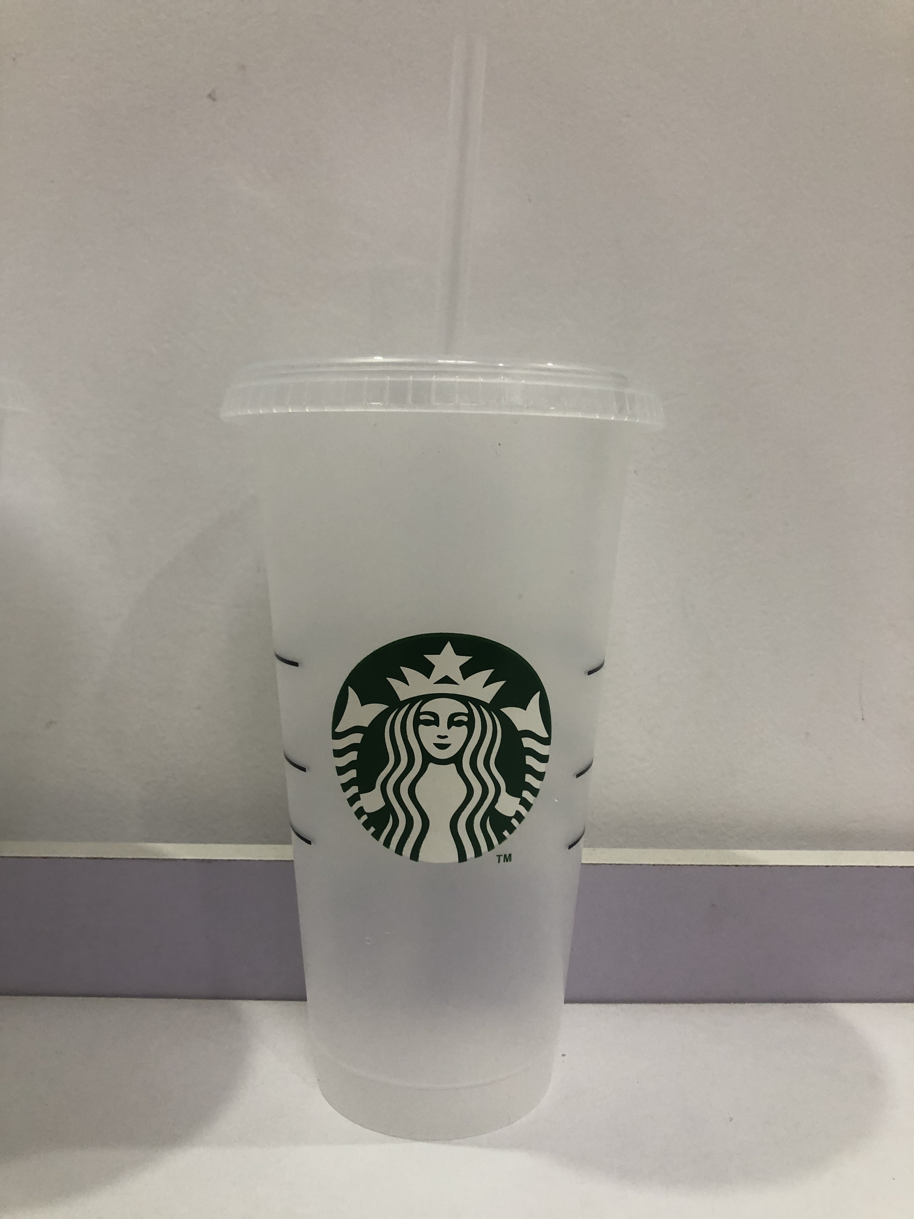 

Starbucks 24 ounce reusable clear Plastic Cup, Juice Cup, glass, Beverage Cup 10