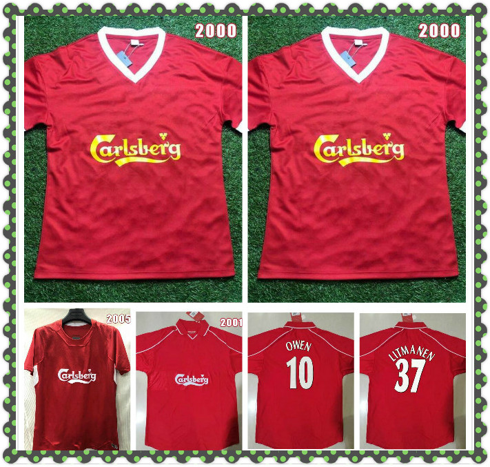 

Retro Soccer Jersey 00 01 02 05 #17 Gerrard #10 OWEN FOWLER 9 SMICER 7 Maillot HESKEY Keane classic vintage Football Shirts, Lavender