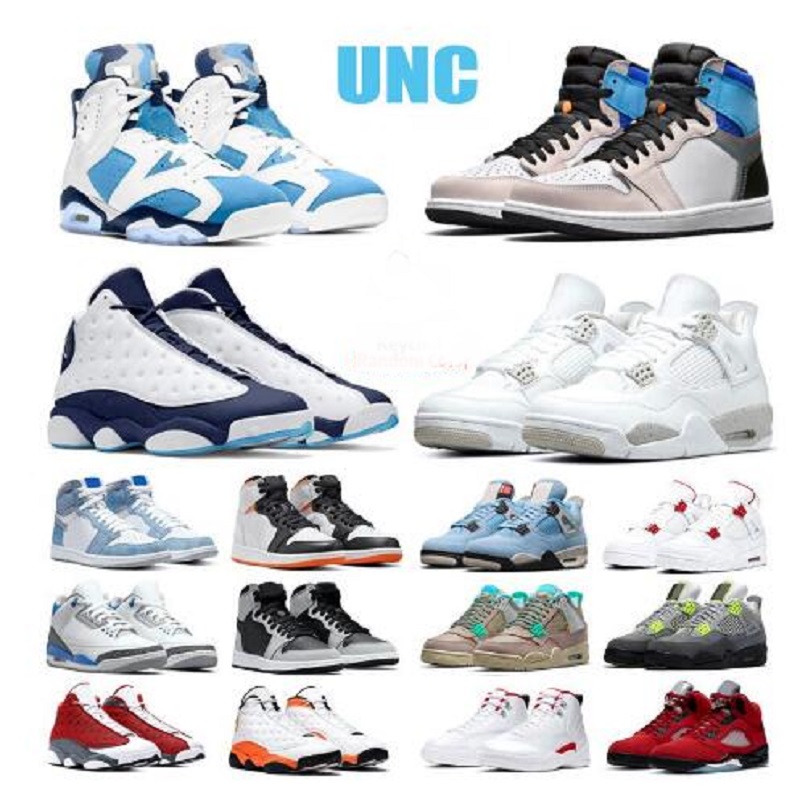 

Basketball Shoes Men Women 1s high OG 1 Hyper Royal University Blue 4s White Oreo 6s UNC Neon 5s Raging Bull Mens Athletic Sneakers Trainers, # 32