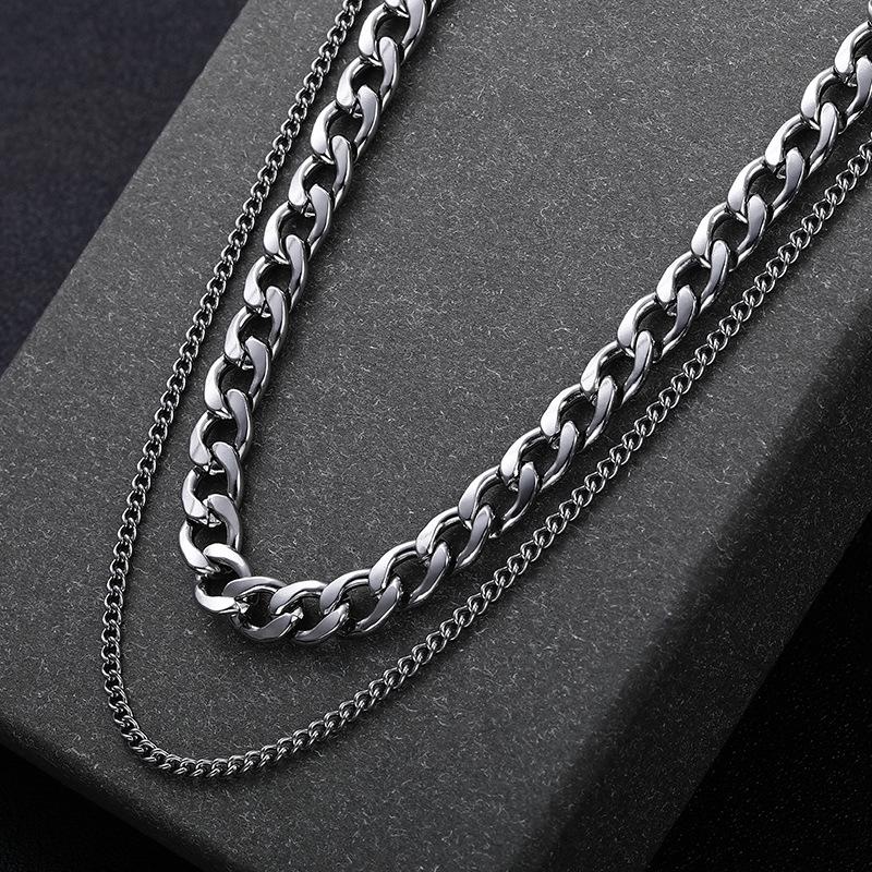 

Chains Korean Fashion Trend Simple Thick Chain Necklace Hip-Hop Street Style Men And Women With The Same Money Ornaments Accessorie
