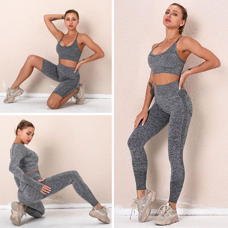

Yoga Outfit Seamless Set Women's Sportswear Sport Suit Two Piece Gym Women Clothes Athletic Wear Tracksuit Workout Sets