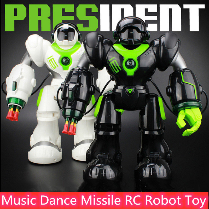 

Intelligent Voice Control RC Battle Robot Remote control Robot Toy Dancing singing Launch Missiles RC Robot Toy Playing gifts, White