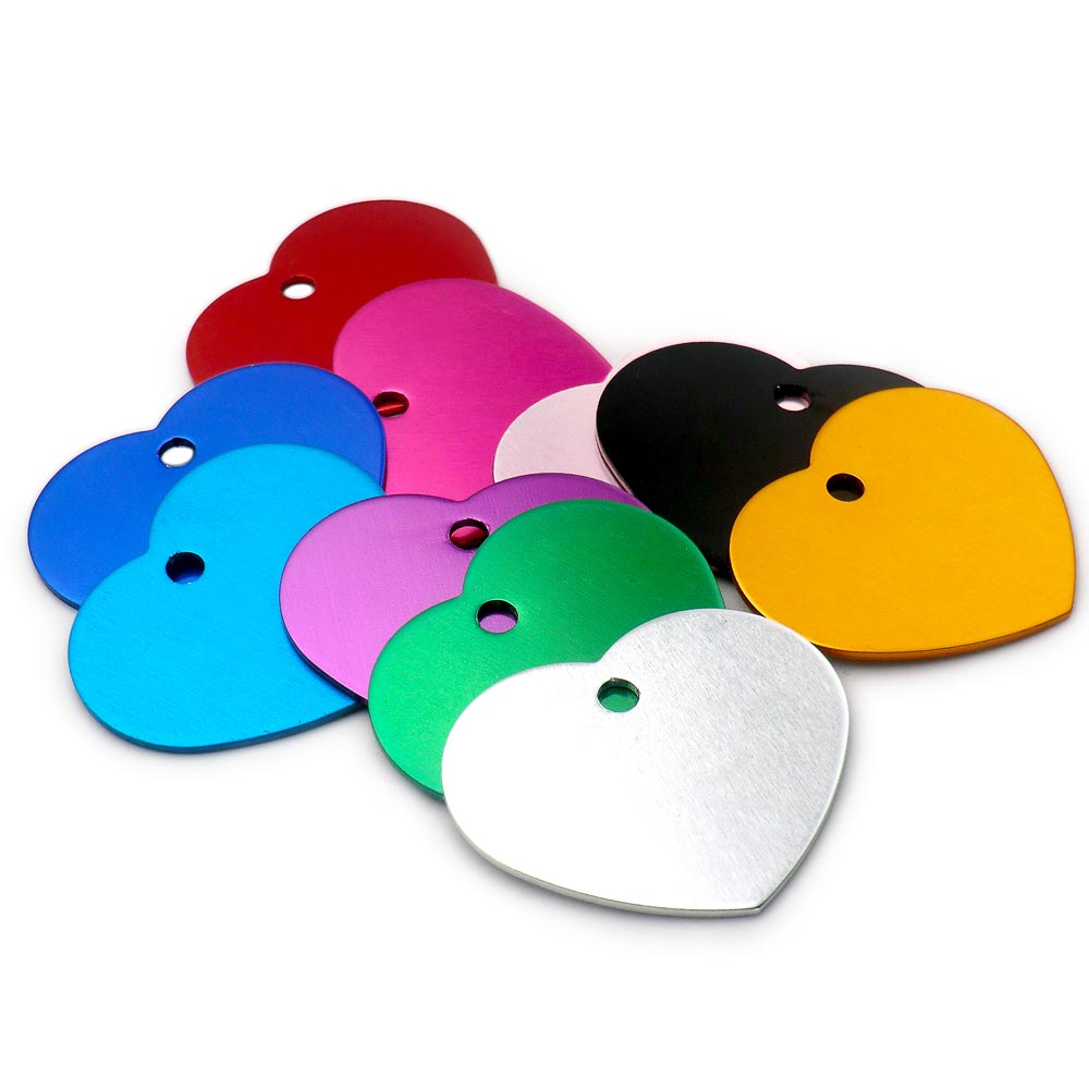 

Wholesale Heart Pet dog ID Tag collar Personalized Engraving Pet Id Tags Aluminum Dog Identification Name Address Tags