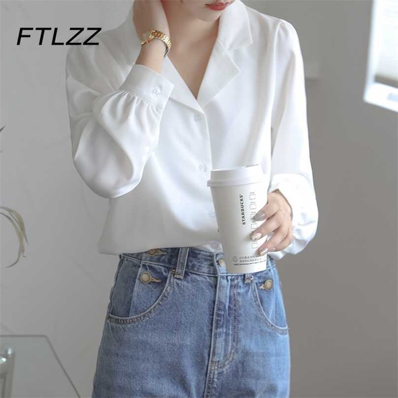 

Women Elegant White Blouse Spring Autumn Casual Long Sleeve Turn Down Collar Button Up Shirt Ladies Fashion Office Work Tops 210525, Beige