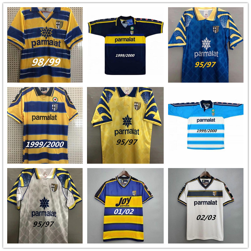 

Retro Parma Maglia Classic Vintage soccer jerseys 1995 96 97 1998 99 2000 02 03 CRESPO ZOLA CANNAVARO THURAM NAKATA Men Kits football shirts, Black;yellow