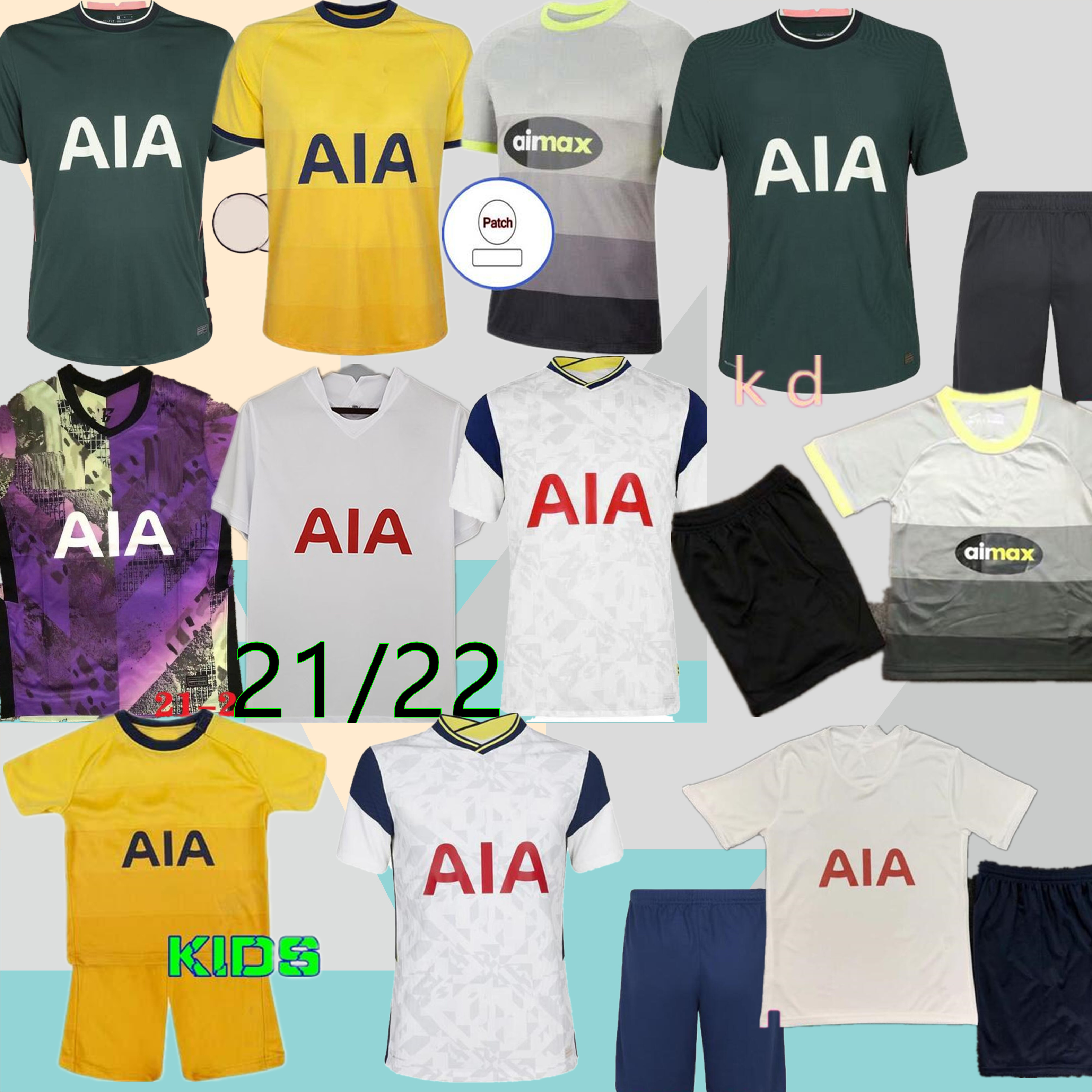 

men kids kit 20 21 22 DELE SON TOTTENHAM BALE KANE soccer jersey HOJBJERG BERGWIJN LO CELSO SPURS 2021 2022 LUCAS football shirts uniforms, Black;yellow