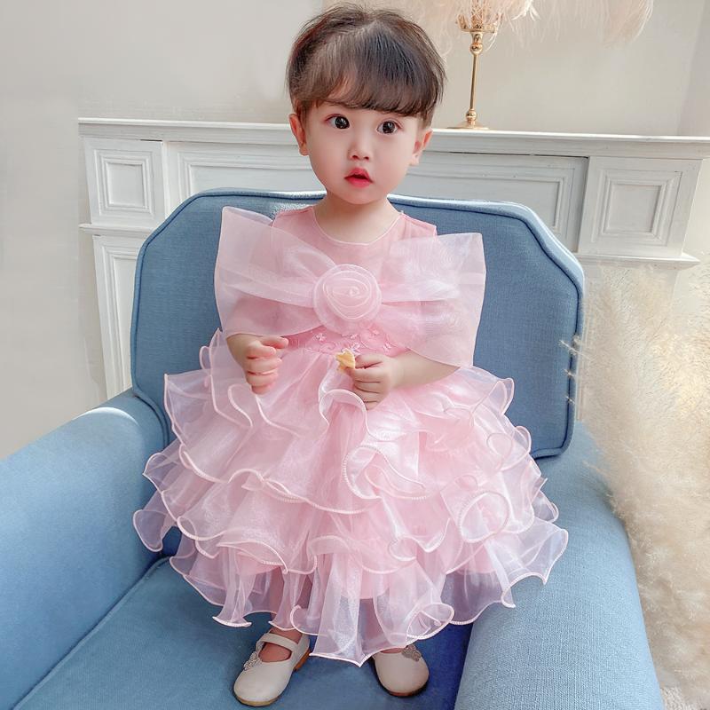 

Girl's Dresses PLBBFZ Baby Girls Infant 1st Year Birthday Party Dress Lace Tutu Born Baptism Kids Princess Costume, Red;yellow