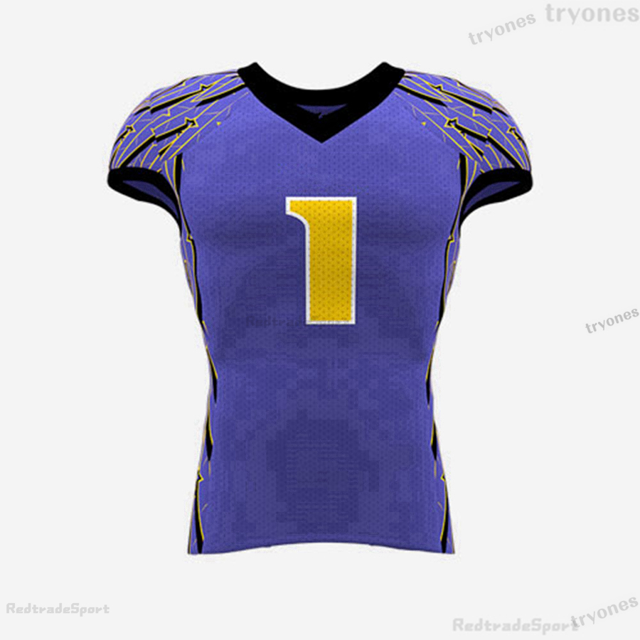 

Mens Womens Kids Custom Football Jerseys CUSTOMIZE NAME NUMBER Black WHite green Blue Stitched Shirts Jersey S-XXXL BV1, Womens purple