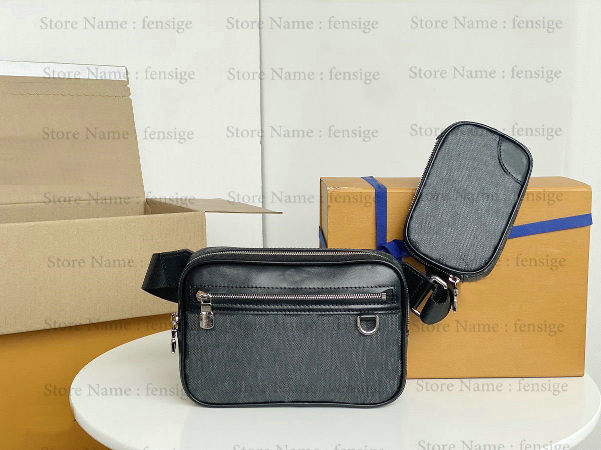 

SCOTT MESSENGER N50018 Shoulder Bag Men 2Pieces Cross Body With Pouch Mens Damiers Graphite canvas Leahter Fashion 2sets Bags Wallet, Other