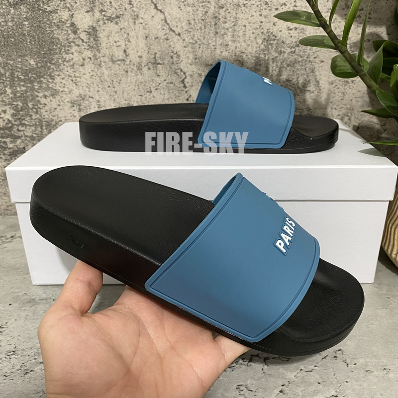 

2021 High Quality Mens Womens Slippers Slide Summer Fashion Wide Flat Sandals Indoor Flip Flop With Box Size EUR36-46, Colour8-rose red