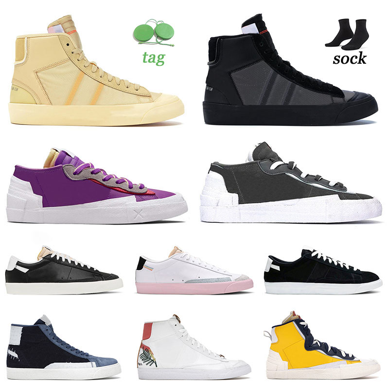 

Fashion mid 77 mens women designer shoes high quality low sb skateboring sport sneaker purple dusk neptune blue premium white black canvase trainers, C15 mid navy