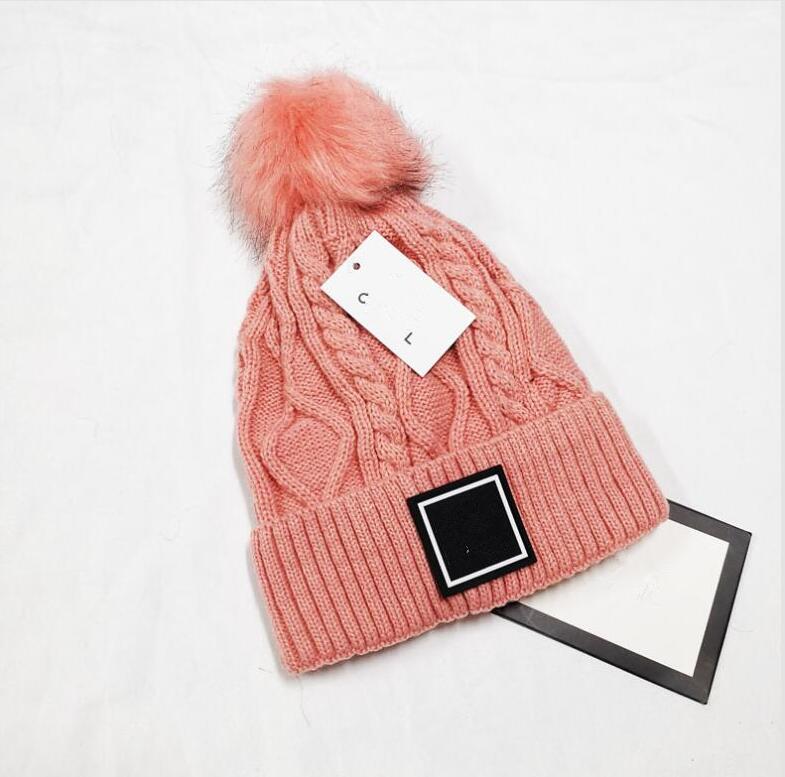 

Adults Thick Warm Winter Hat For Women Soft Top Quality Womens Girl Ski Cap Beanie Caps Wool ball knitted hats, Grey