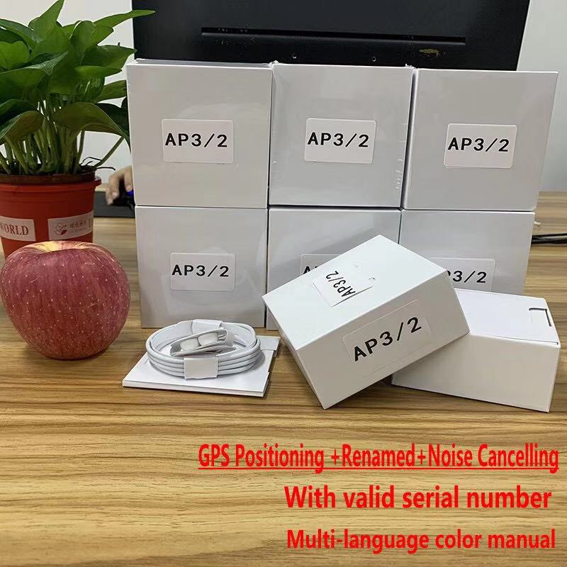 

AP3 AP2 earphones chip Gps Rename Air Ap pro Gen 2 3 Pods pop up window Bluetooth Headphones auto paring wireles Charging