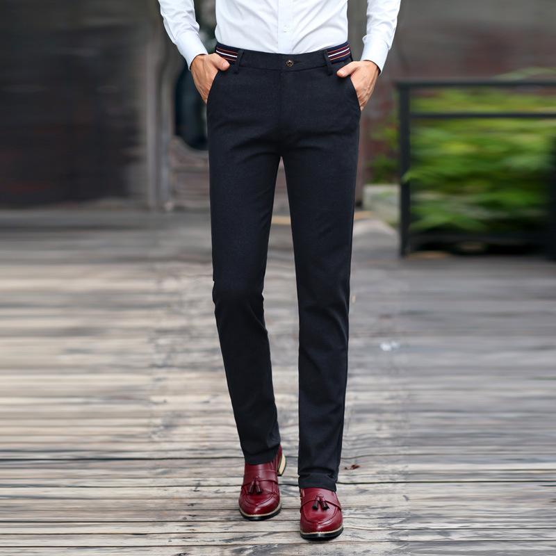 

Men's Pants Nice Fashion Mens Casual High Quality Brand Work Male Clothing Cotton Formal Trousers Men Size 29-39, Black