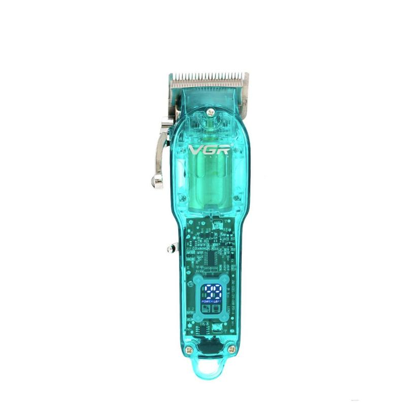 

Hair Clippers VGR V-660 Digital Display Transparent Clipper, Rechargeable Gradient Electric , Salon Oil Head Men's Clipper