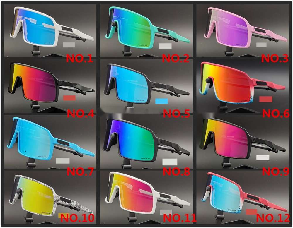 

17 Color OO9406 Cycling Eyewear Men Fashion Polarized TR90 Sunglasses Outdoor Sport Running Glasses 3 Pairs Lens With Package Panda