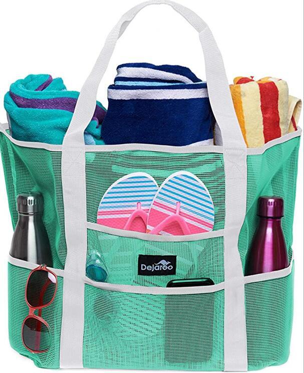 

Handbag Swimming Beach Bags Grid Mesh Storage Bag Outdoor Sports Travel Handbags High-capacity Pouch Summer Tote CCD7960