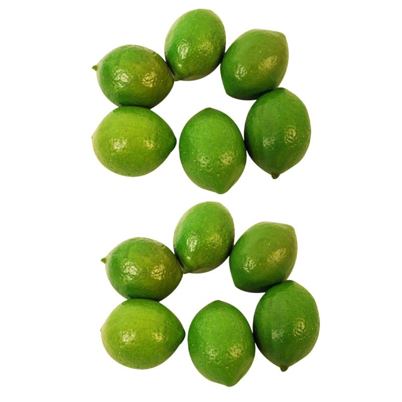 

Party Decoration -12 X Realistic Lifelike Artificial Plastic Lime Fruit Food Fake Home Decor