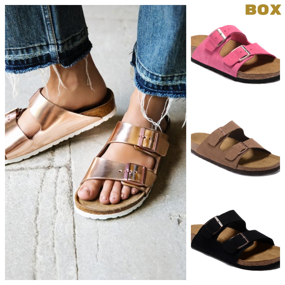 

2021 Summer Women Brand Flat Sandals High Quality Classic Mens and Kids Designer Leather Casual Slides With Box 34-47, Color 14