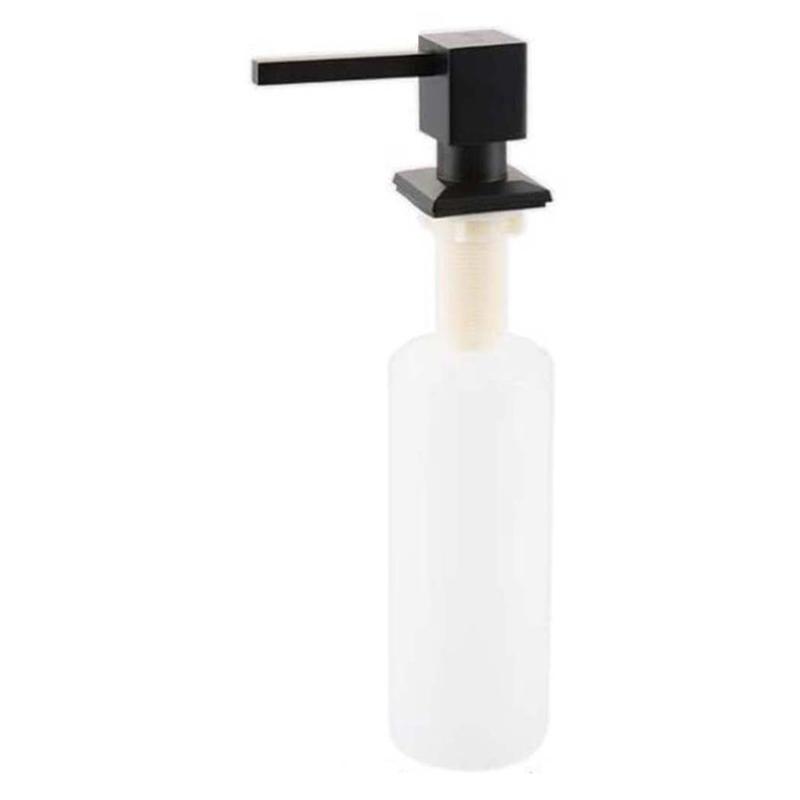 

Liquid Soap Dispenser 400Ml Square Dispensers Kitchen Deck Mounted Pump Built In Counter Top Black Mounting Hole From 25 Mm To 35