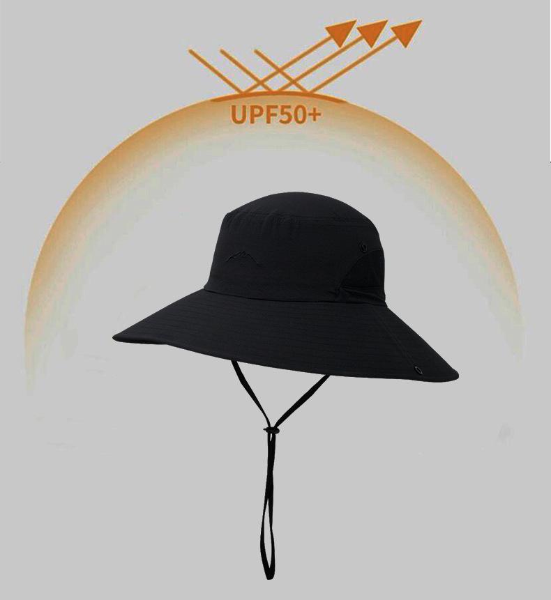 

Outdoor Hat Sunshade Suntan Bowl Brim Waterproof Fisherman Hiking And Fishing Wide Hats, Blue;gray
