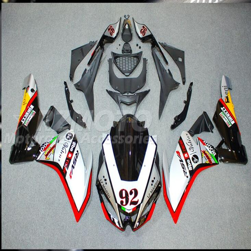

New Hot ABS Motorcycle Fairing kits 100% Fit For Aprilia RSV41000 2009 2010 2012 2013 2014 RSV41000 09-15 All sorts of color NO.kw1, Black
