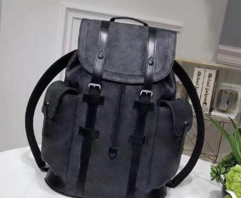 

2021 classic men's and women's fashion backpack travel bag black brown red belt leather 5A quality 001