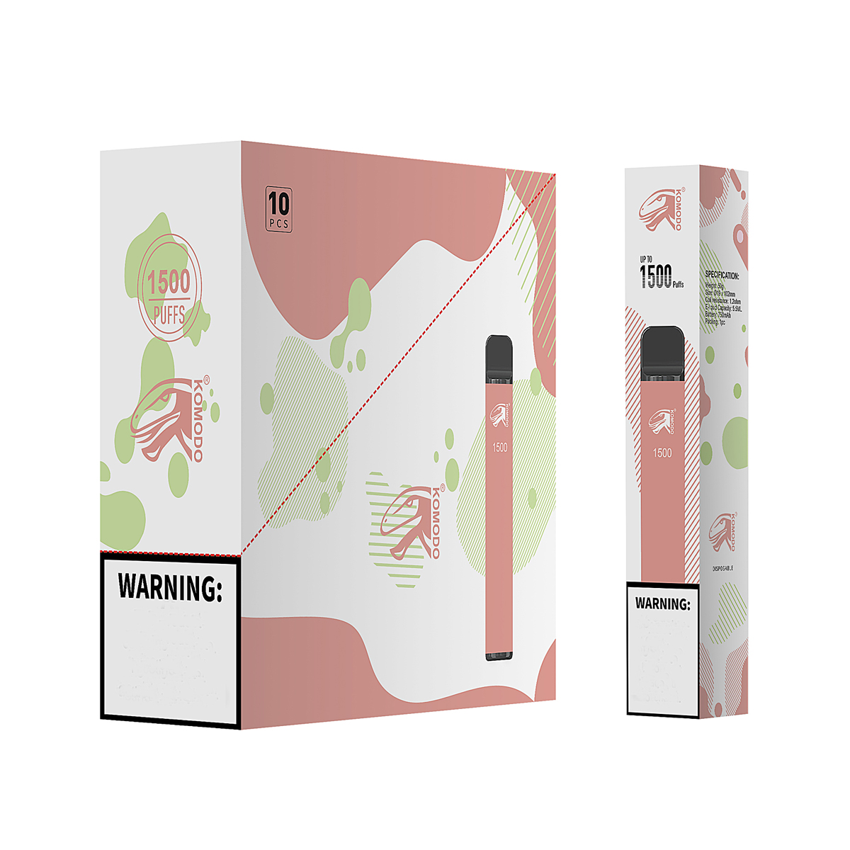 

New Arrival Komodo Disposable 1500Puffs Vape Pods Electronic Cigarette Hot Selling