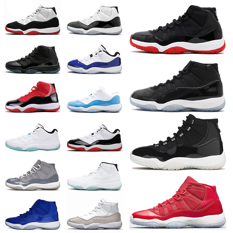 

2021 New Arrival Jumpman 11 11S Mens Womens Basketball Shoes 25th XI Gamma Blue Cap and Gown Men Sneakers Trainers, B26 40-47