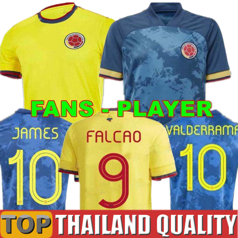 

Fans Player version 2021 Colombia soccer jerseys home 20 21 JAMES copa america football shirt set FALCAO VALDERRAMA CUADRADO MEN Women kids kit uniform, 2021 home - kids