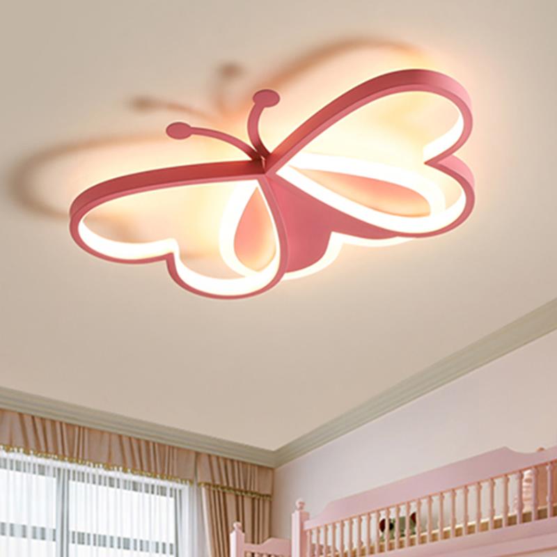 

Ceiling Lights Modern Design Acrylic LED Butterfly For Children's Room Bedroom Nursery Pink Boys And Girls Baby Cute Chandelier