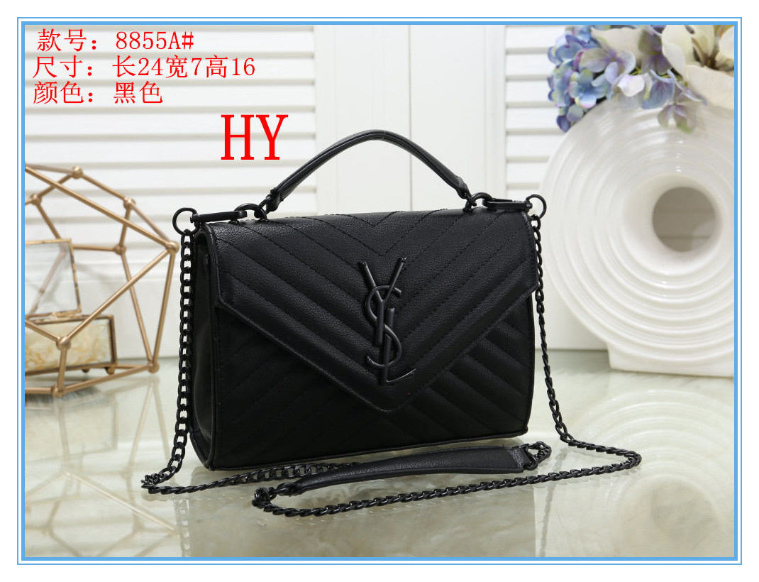 

New Fashion Women Shoulder Purse Handbags Luxurys Designer Messenger Bags Wallet Tote Bag YSL LV Louis Vitton 8855, Golden;silver