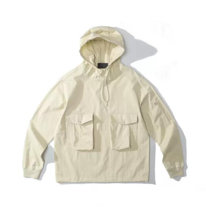 

Mens Outerwear jackets Coats spring and autumn 21ss ghost piece smock anorak nylon tela pure cotton fabric hoodie coat big size -3XL, Shipping pay