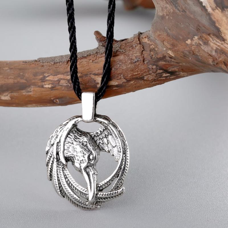 

Pendant Necklaces CHENGXUN Vikings Necklace Eagle Ornament Ethnic Predatory Bird Amulet Collier Slavic Pagan Jewelry Germanic