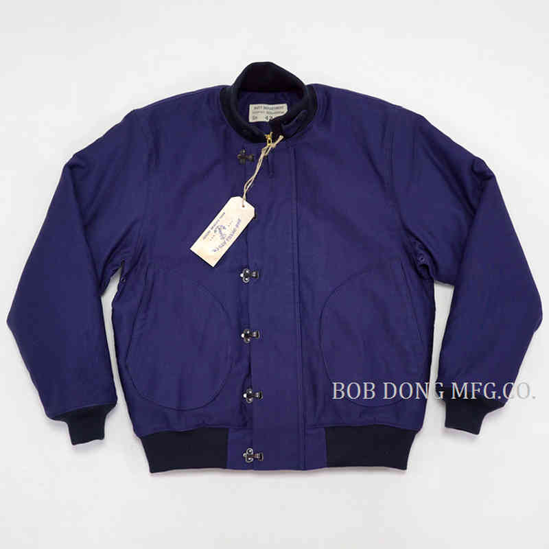 

downs BOB DONG Early Time USN Front Hook Deck Jacket Winter Mens Warm Military Uniform, Black