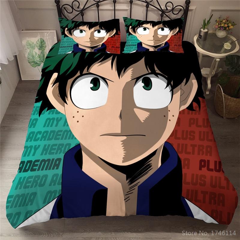 

Bedding Sets 3D Cartoon My Hero Academia Set Comforter Cover /Duvet Pillowcase For Boys And Girls  Full Queen King Size