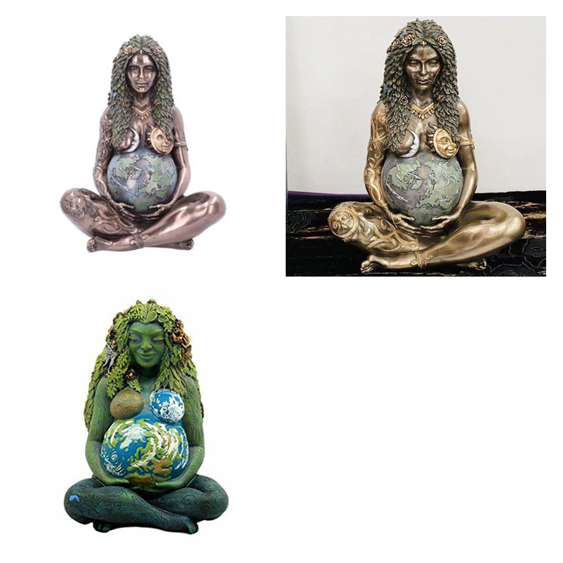 

2021 Mother Earth Goddess Gaia Decoration Statue Resin Material Crafts Home Living Room Study Art 3 styles