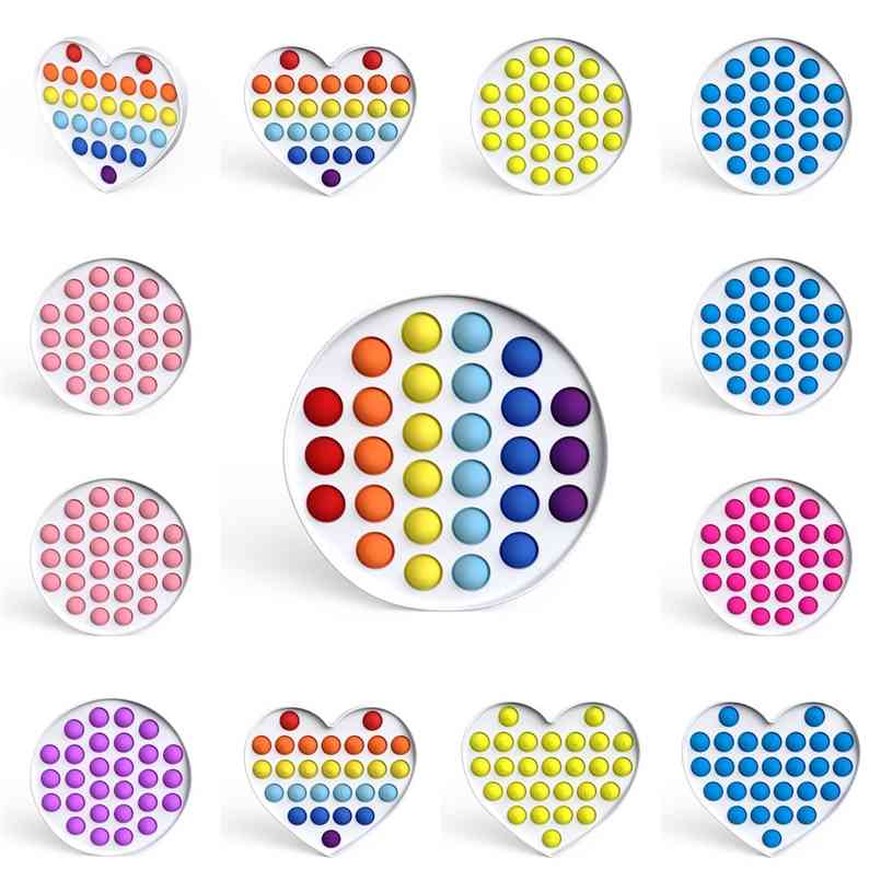 

Jumbo Rainbow Fidget Poppers Board Sensory Push Bubble Toys Big Size Pop Tiktok Borads Silicone +Hard Plastic PC Finger Toy Anxiety Stress R