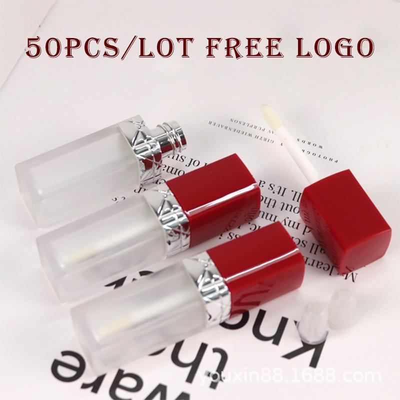 

Custom Logo 5ml Lip Gloss Tube Empty Lipstick With Leakproof Inner Sample Cosmetic Container DIY Customize Storage Bottles & Jars
