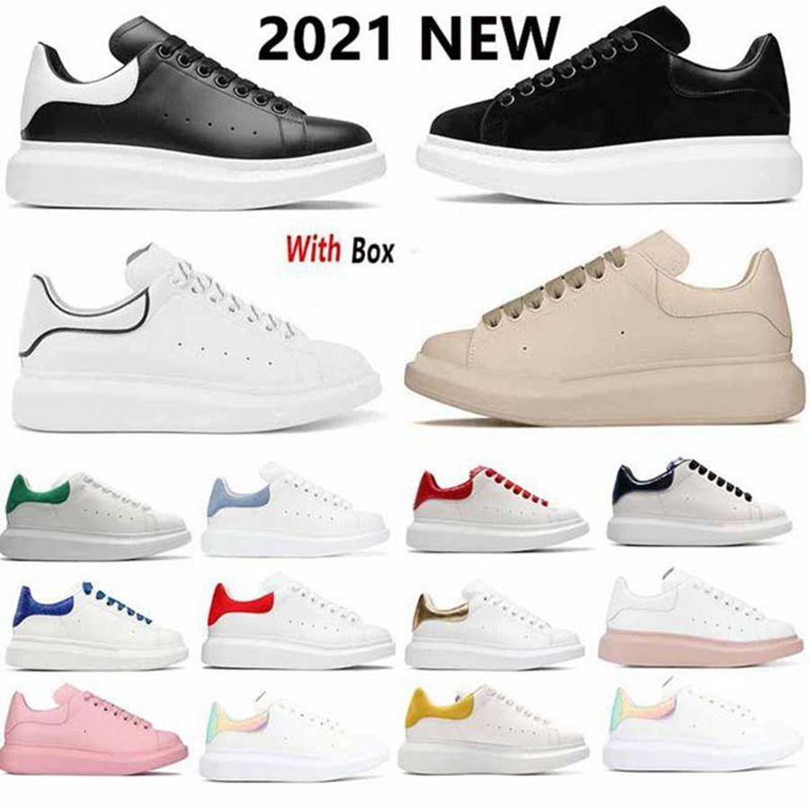 

NewQ uality men women Oversized Casual Shoes Fashion designer triple black pink sail beige green suede white reflective rose gold leather mc