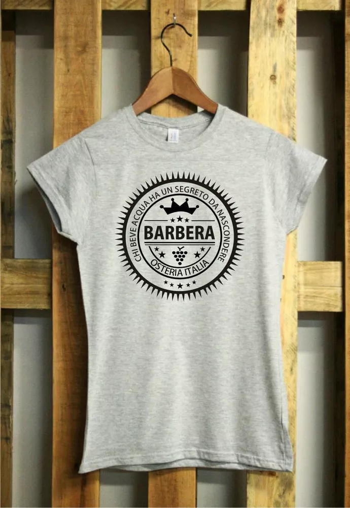 

Barbera Shirt Women j346 Short Sleeve Slim T-Shirt Vintage Italian Wine, Mainly pictures