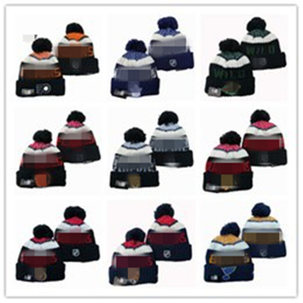 

Arrival Winter Beanie for Men Knitted Wool Hat Gorro Bonnet with San Jose Sharks Boston Pittsburgh Penguins Warm