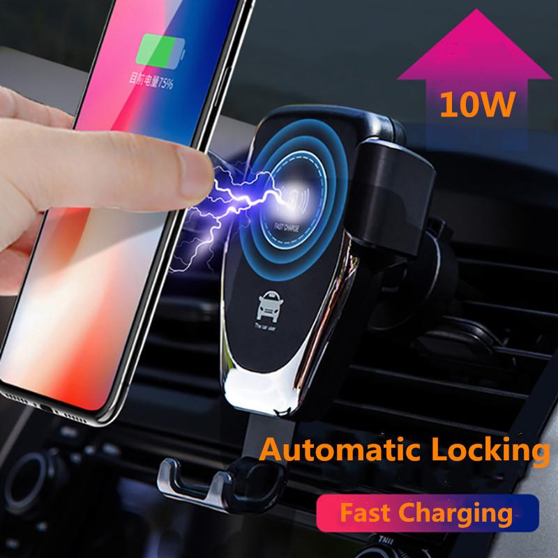 

Cell Phone Mounts & Holders Wireless Charging Car Holder In Air Vent Mount Stand Gravity Bracket Universal For X S10 S9 S8 Hu