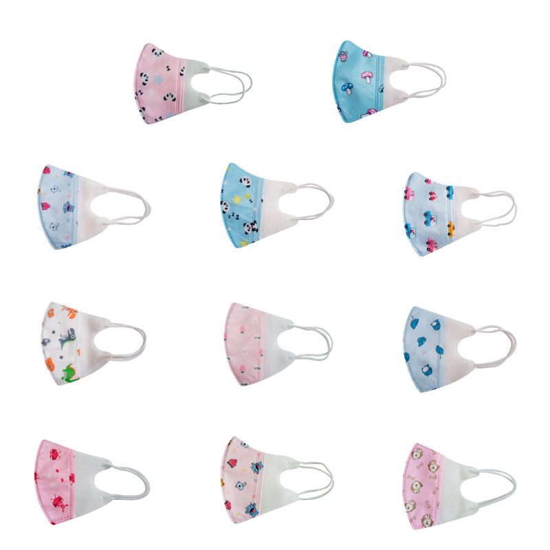 

New Children 3D three-dimensional 3-layer protective mask cartoon cute printing student baby masks