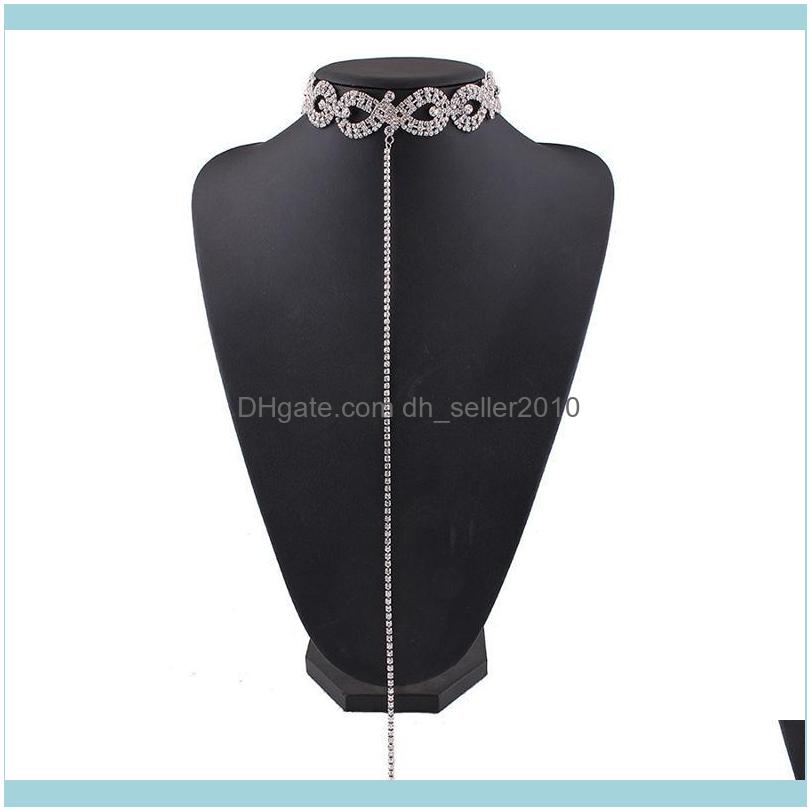 

Necklaces & Pendants Jewelryfashion Crystal Rhinestone Chocker Necklace Long Tassel Collares Choker For Women Fine Jewelry Chokers Drop Deli