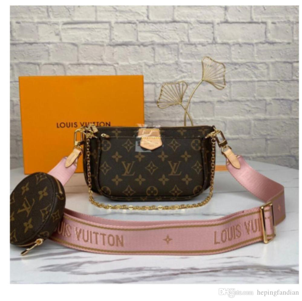 

LOUIS Bag VITTON Favorite Multi Pochette Accessories Handbag Genuine Leather Shoulder Crossbody Bag Purses, Red;black