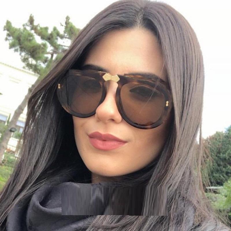 

Italy Aviation Sunglasses Women Men Designer Metal Bridge Pilot For Female Round Sun Glass, White;black