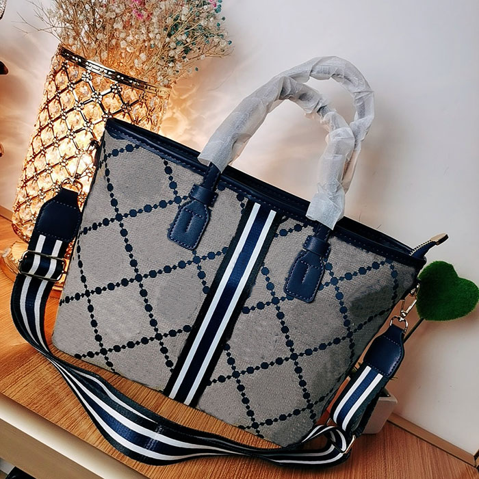 

Brand designer Toryburh handbag high quality blue woman shoulder bag large capacity shopping tote bags