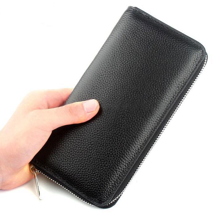 

Top Quality Women Long Wallet zipper Genuine leather original box serial number purse handbag wallets glitter2009, Red