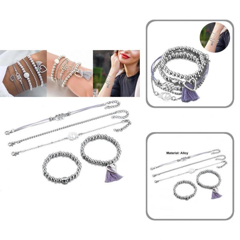 

Bangle Decoration Women Exquisite Heart Shape Tassels Bracelets For Daily Wear
